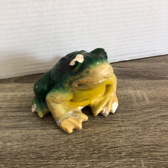 Vtg Chalkware Frog Statue - Picture 3 of 13